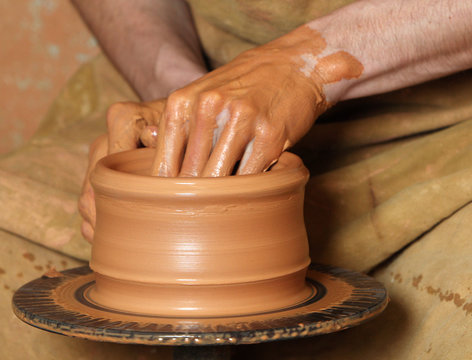 production of clay pot