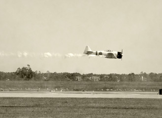 Old military airplane