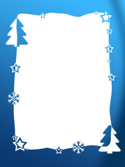 Obraz premium Weihnachten Karte hoch blau