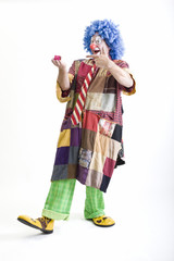 clown with present