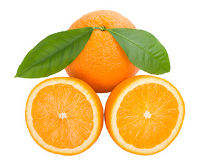 oranges with leaves