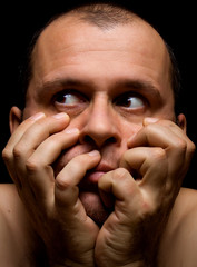 Fototapeta premium Man in fear