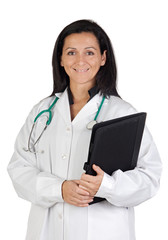 Happy doctor woman