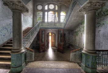 Crédence de cuisine en verre imprimé Ancien hôpital Beelitz Entrée au sanatorium Beelitz