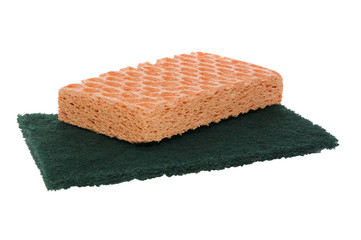 Sponges on white with clipping path