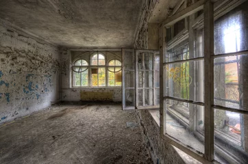 Plexiglas foto achterwand oude kamer © Grischa Georgiew