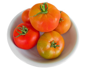 Tomatoes on plate