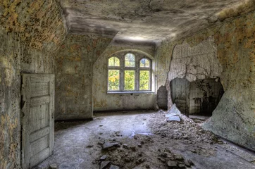 Papier Peint photo Ancien hôpital Beelitz trou dans le mur