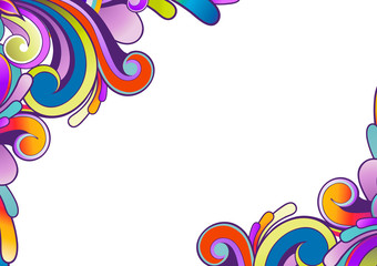 Astratto colorato ai lati