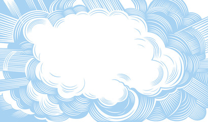 Abstract vector cloud and sky