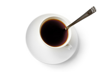 beverage. cup of black coffee