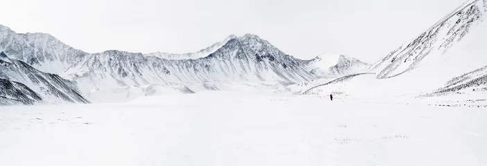 Papier Peint photo autocollant Hiver Panorama of Eastern Sayan mountains. Altai.