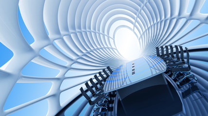 Fantastic interior of a conference of a hall