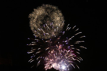 Raketenexplosionen am Silvester
