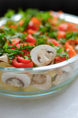 dish of fresh vegetables