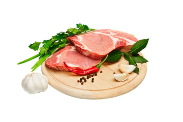 Two pieces of meat and spice