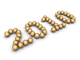 Number with golden balls