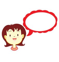 Girl With Dialog Balloon