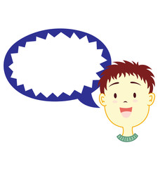 Boy With Dialog Balloon
