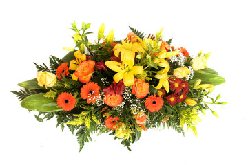 composition florale vue de haut