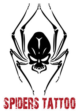 vector illustration tattoo - spider