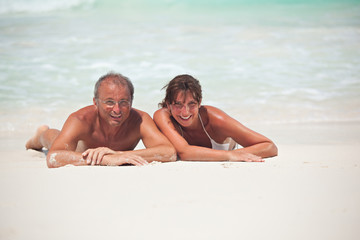 Fototapeta premium resting on sandy beach