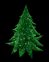 Fir With Snowflakes