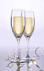 Two glasses of champagne