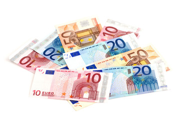Obraz na płótnie Canvas tas de billet en euros