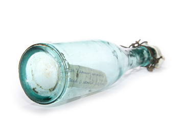 bottle with letter