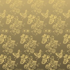 Seamless floral background. Vector illustration.