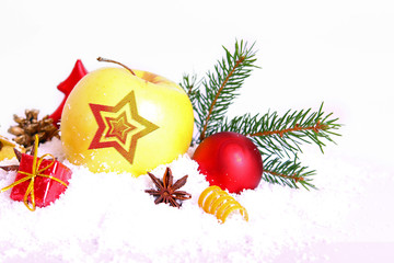 weihnachten,apfel