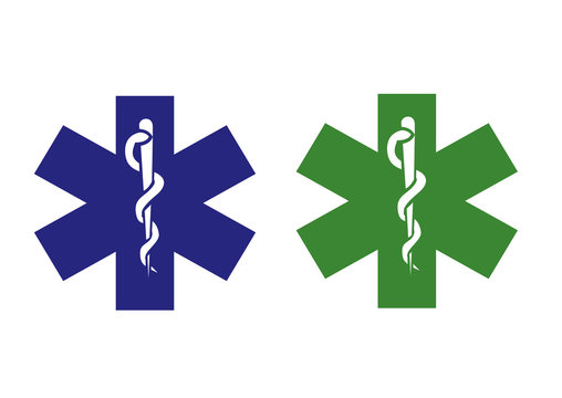green andmedical symbols