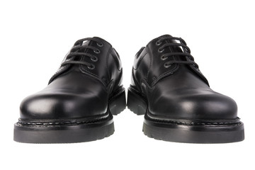 black shoes isolated on the white background