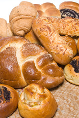 assortment of baked bread