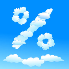 Cloudy percent symbol