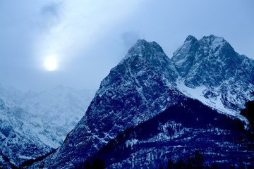 Alps at night