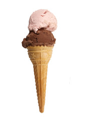 Ice cream on white background