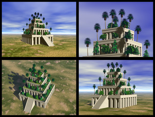 Hanging Gardens of Babylon. 3D reconstructions.