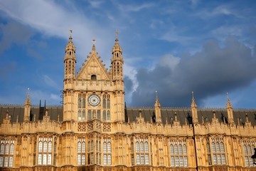 Fototapeta na wymiar Fragment gmachu Parlamentu, Londyn, UK