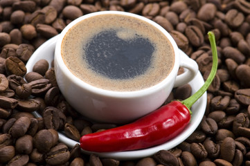 hot coffee with chili