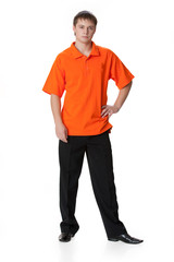 Fototapeta premium Young Man In Fashionable Clothing