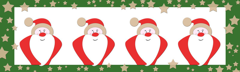 Eine Reihe Nikoläuse