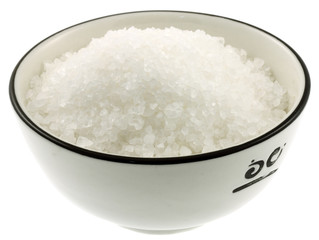 bol chinois gros sel fond blanc