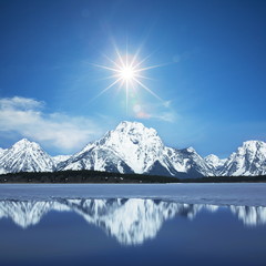 Fototapeta na wymiar Zima jezioro