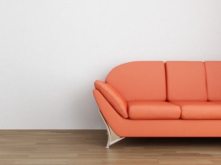Couch to face a blank wall