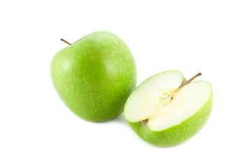 Green apple isolated on white