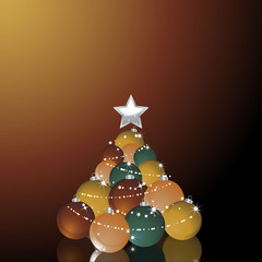 Christmas bauble tree