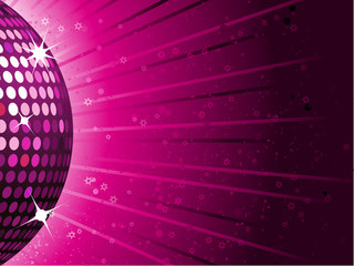 sparkling pink disco ball background - obrazy, fototapety, plakaty