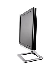 LCD computer monitor isolated on white background